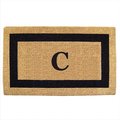 Nedia Home Nedia Home 02071C Single Picture - Black Frame 24 x 57 In. Heavy Duty Coir Doormat - Monogrammed C O2071C